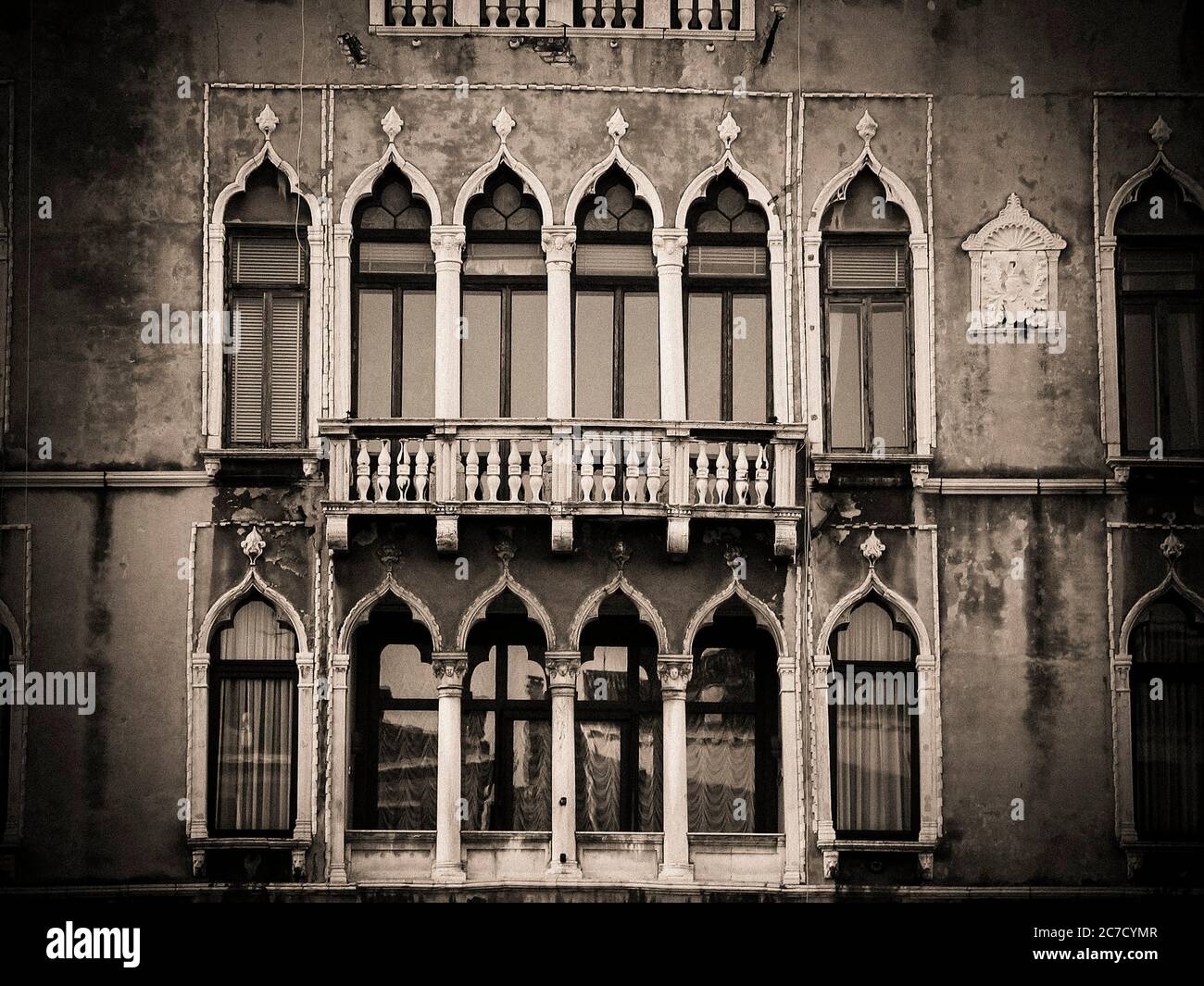 Facade of a Venetian palace. Venice . Italy Stock Photo