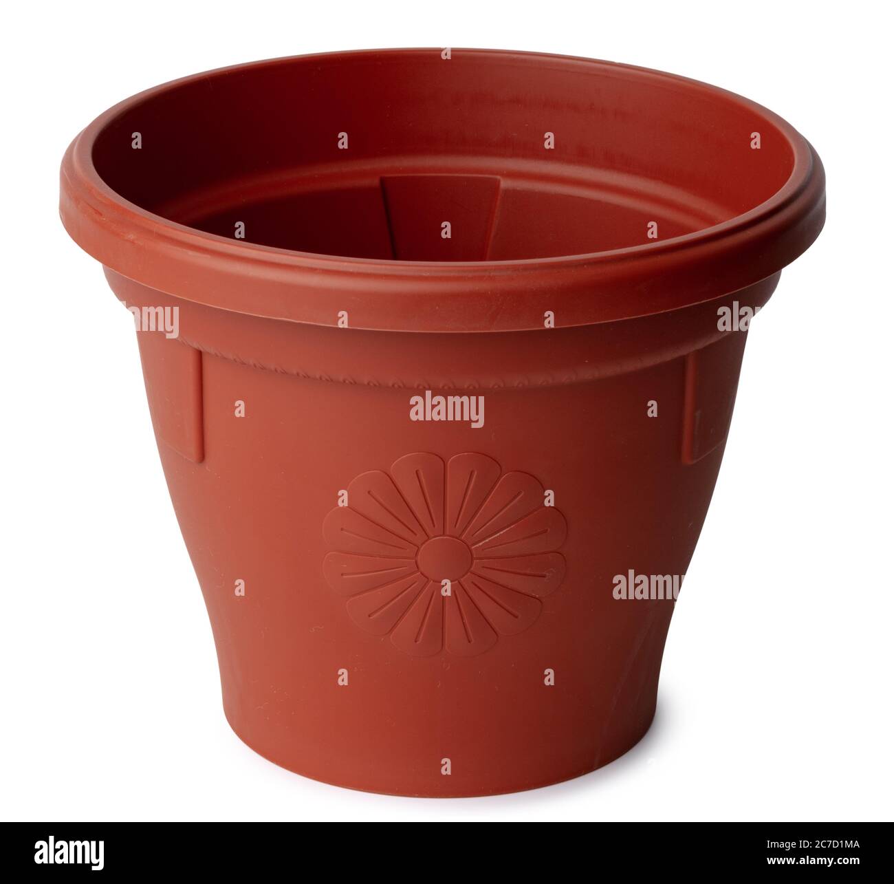 Empty plastic flowerpot isolated on white background Stock Photo - Alamy
