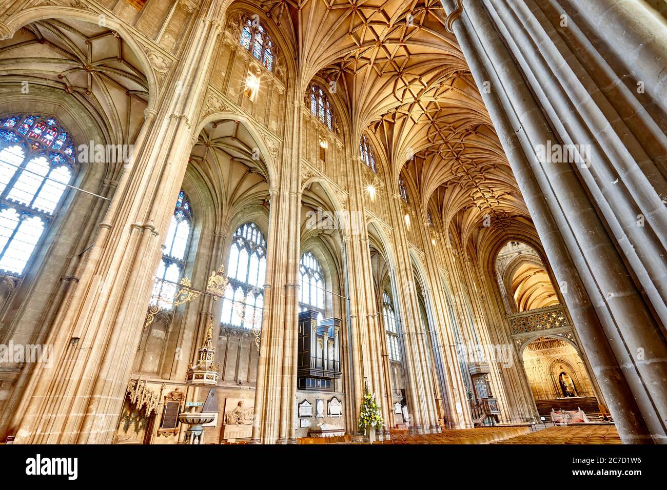 Interior Views of Canterbury Cathedral in the English Medieval town of ...