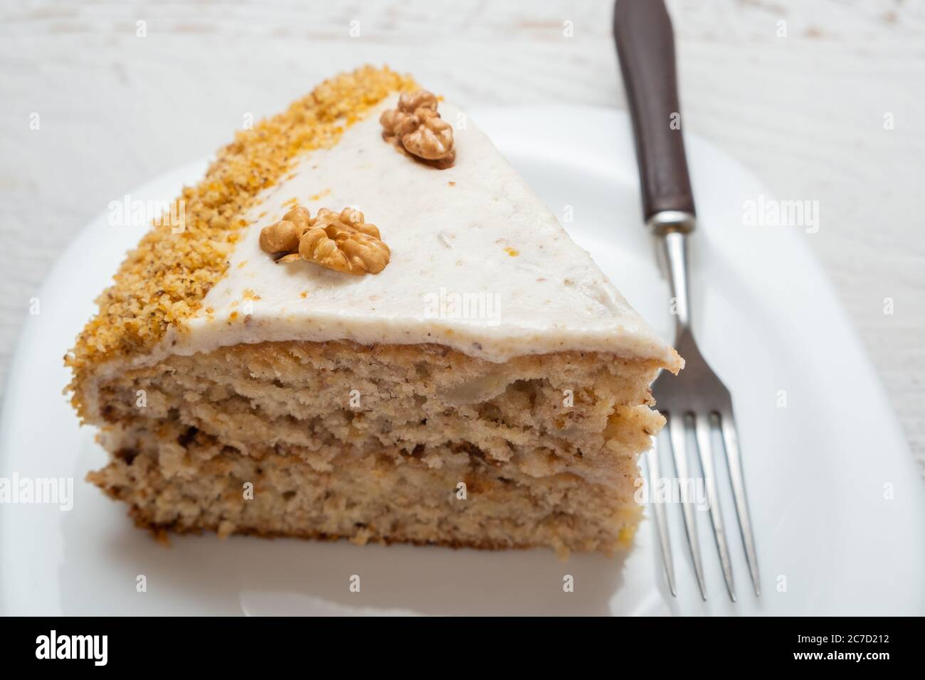 Hummingbird cake with walnuts and cinnamon Stock Photo