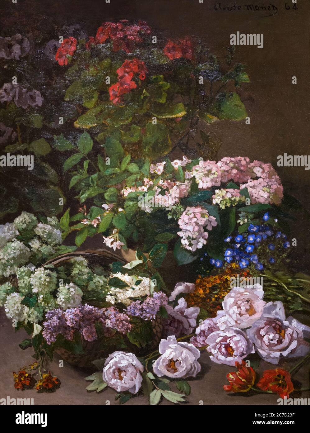 Spring Flowers, Claude Monet, 1864, Cleveland Museum of Art, Ohio, USA, North America Stock Photo