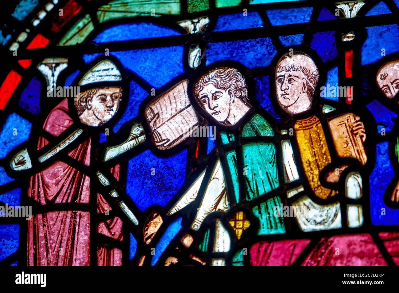 Stained Glass Windows in Canterbury Cathedral in the English Medieval