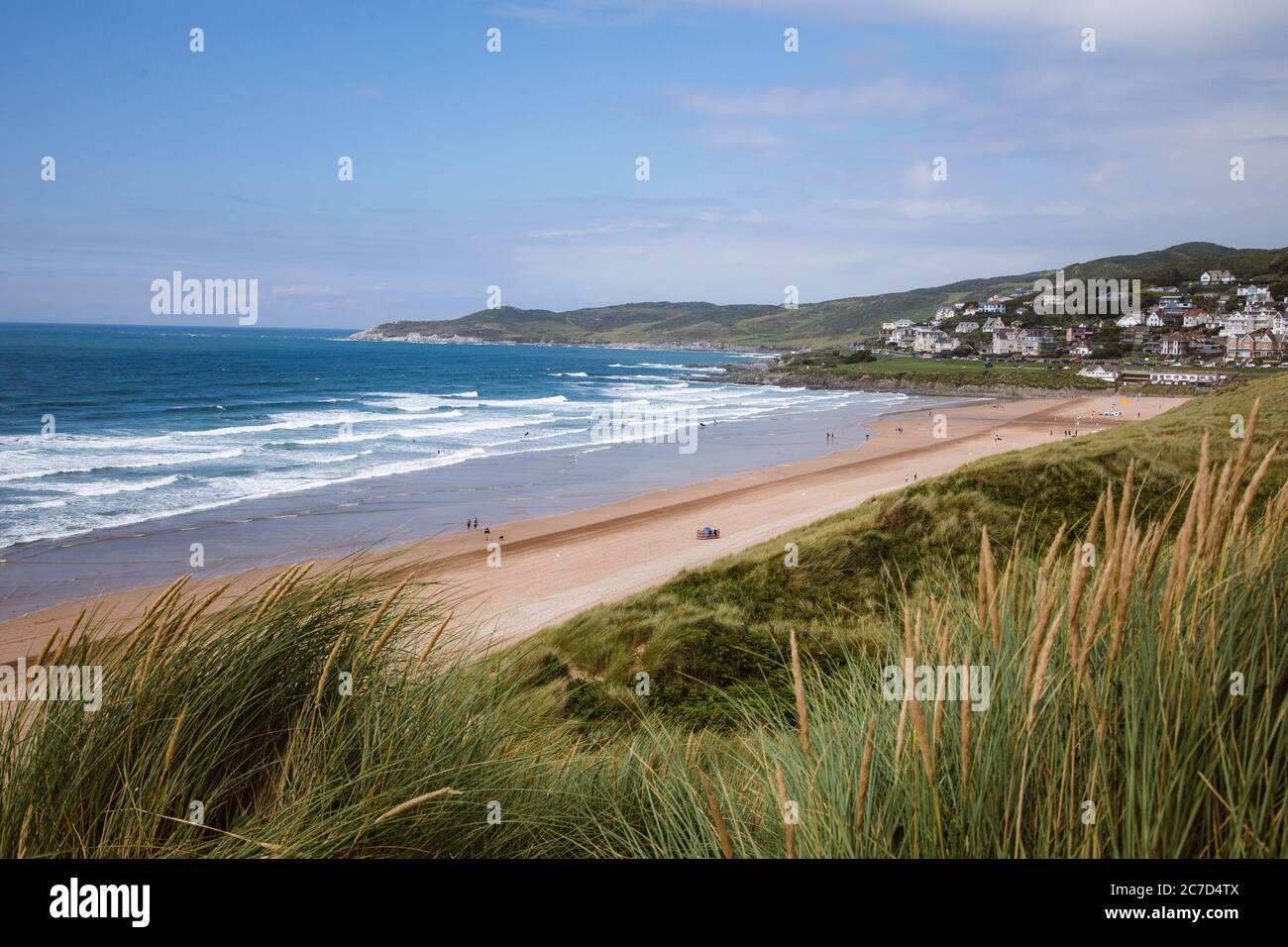 Woolacombe beach in North Devon, UK Stock Photo