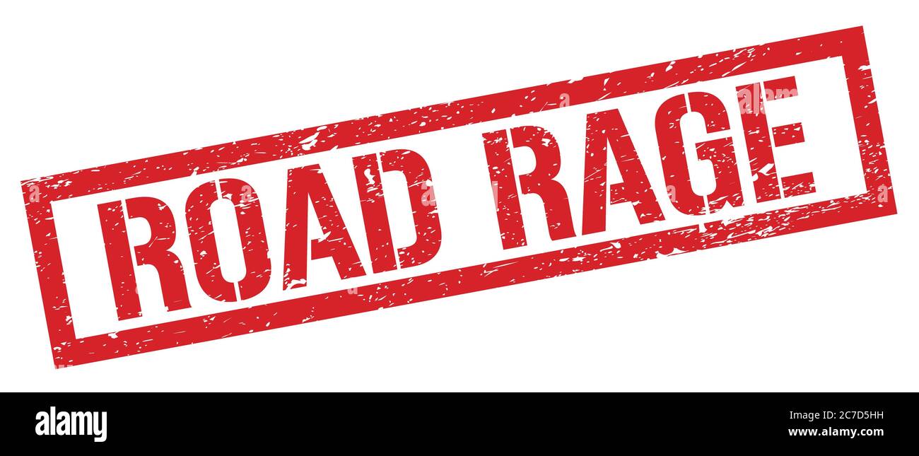 ROAD RAGE red grungy rectangle stamp sign Stock Photo Alamy