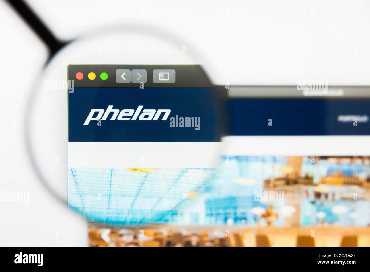 San Francisco, California, USA - 29 March 2019: Illustrative Editorial of Phelan Construction website homepage. Phelan Construction logo visible on Stock Photo