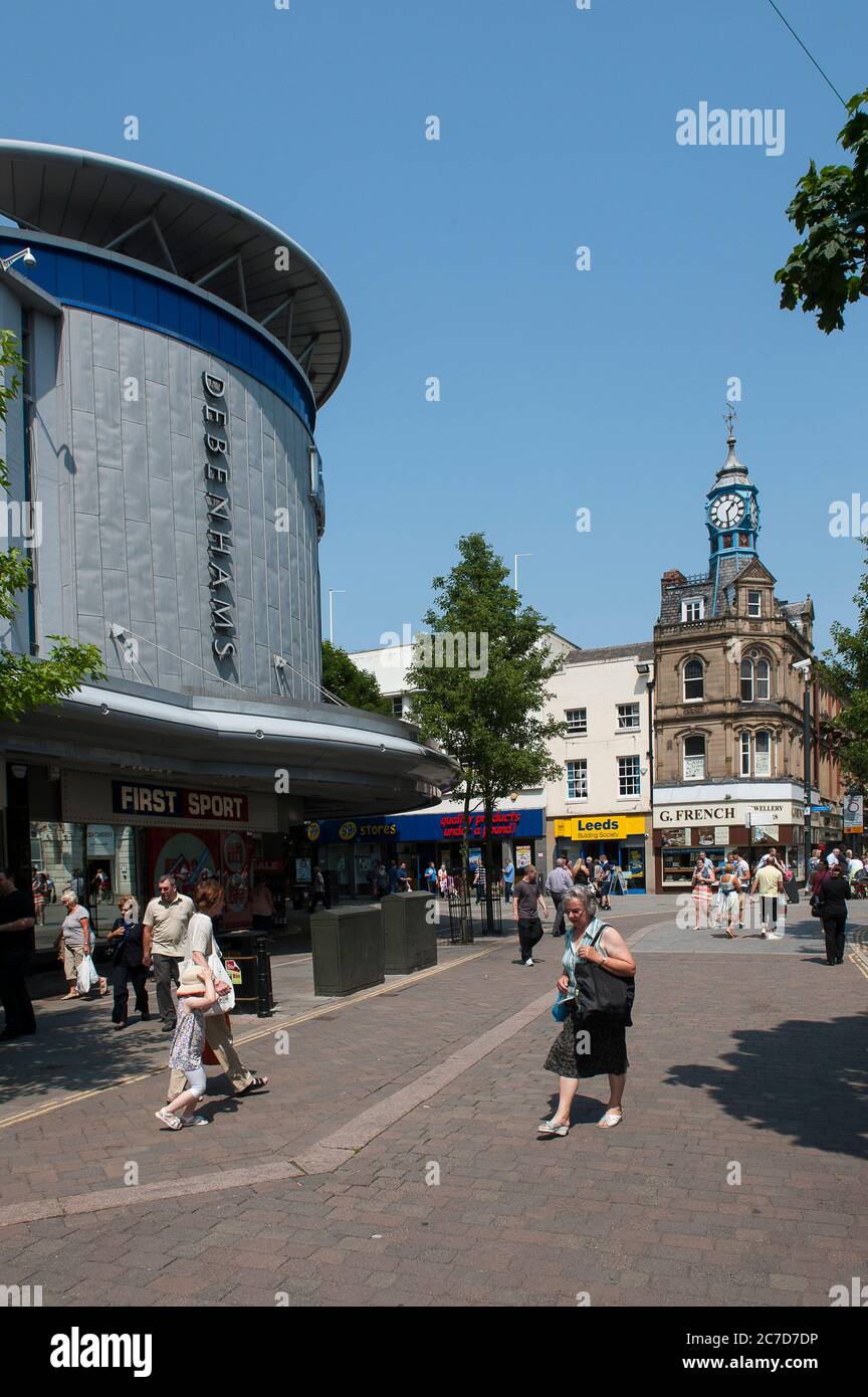 Debenhams in the  Frenchgate shopping centre, opposite Clock Corner in Doncaster town centre, Yorkshire, England. Stock Photo
