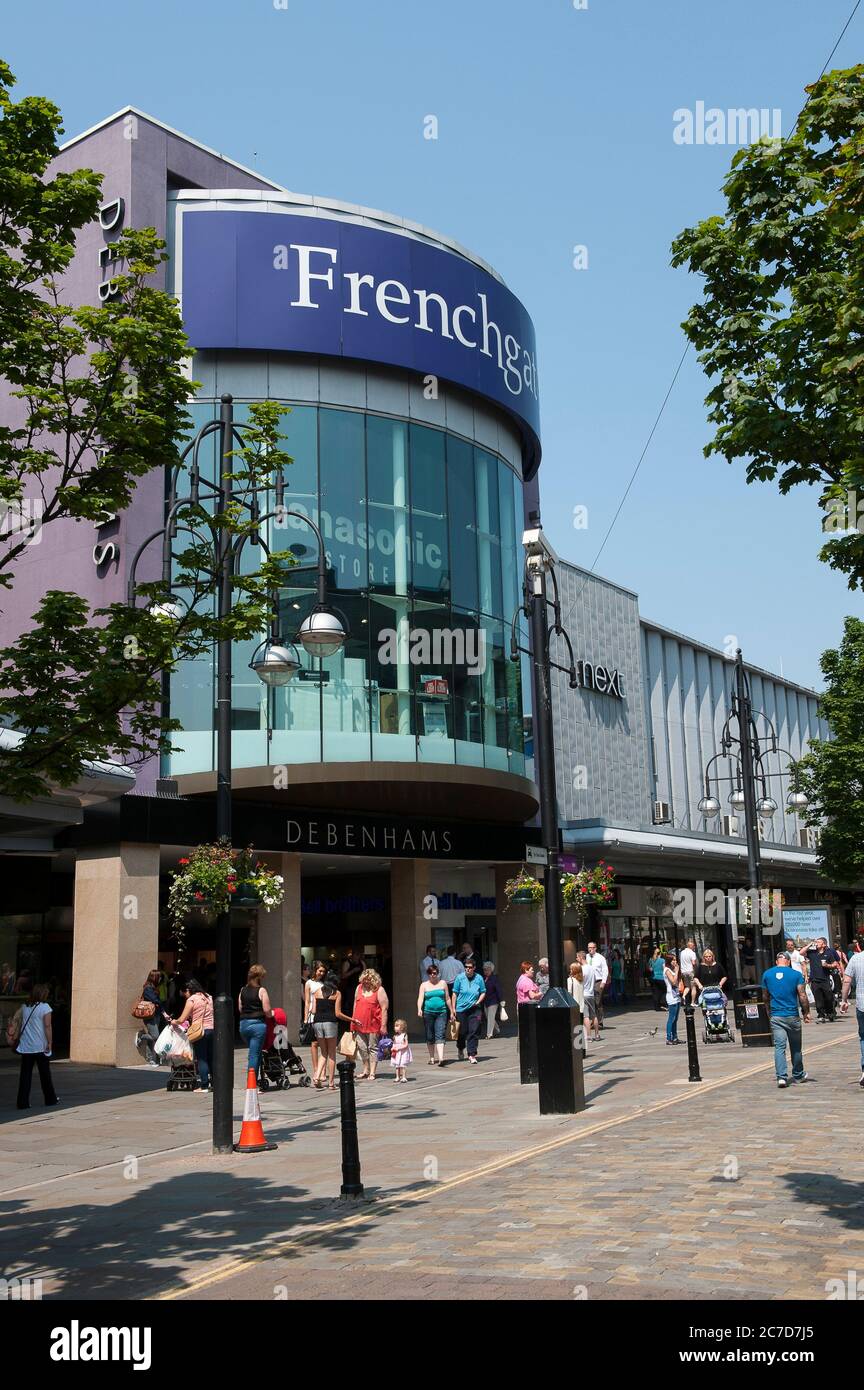 Entrance to Frenchgate shopping centre in Doncaster town centre, Yorkshire, England. Stock Photo