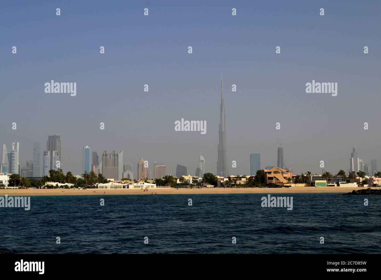 Dubai beach view skyline hi-res stock photography and images - Alamy
