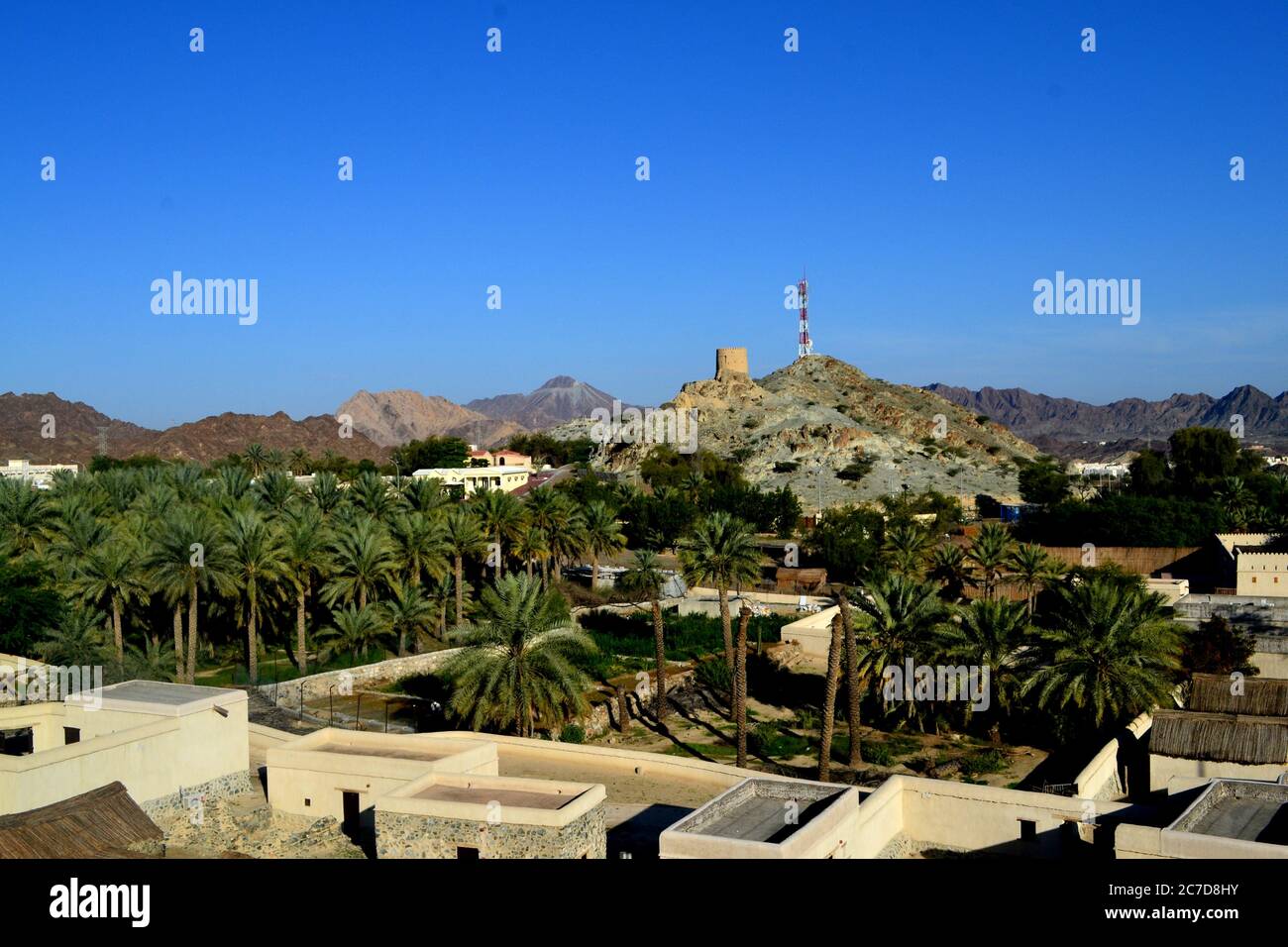 Hatta canyon and heritage village Stock Photo - Alamy