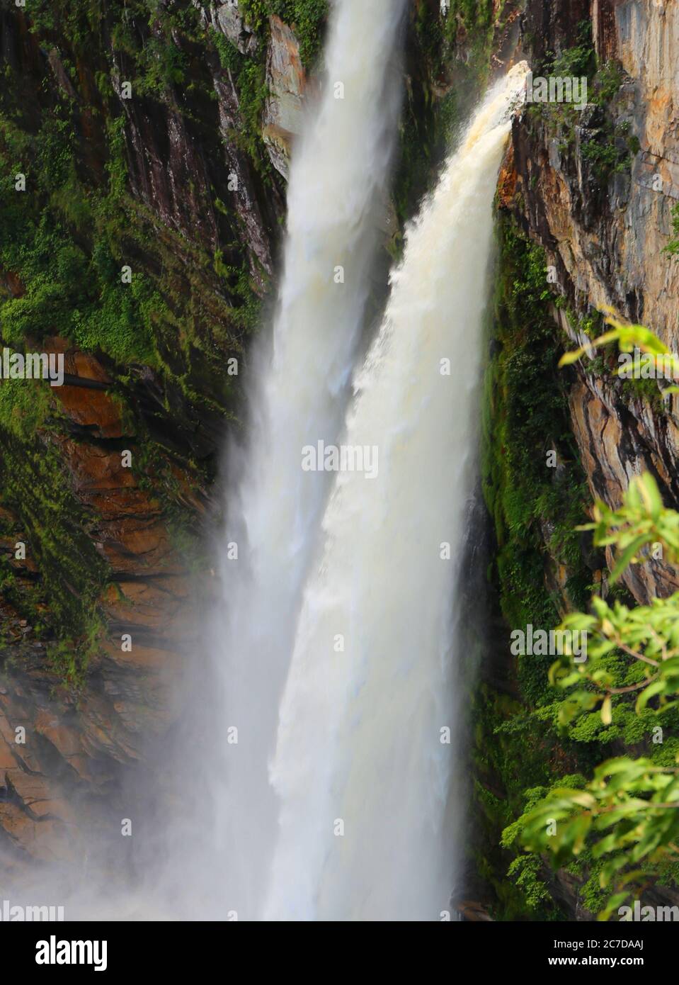 Iconic waterfall, Chapada dos Veadeiros, Brazil Stock Photo - Alamy