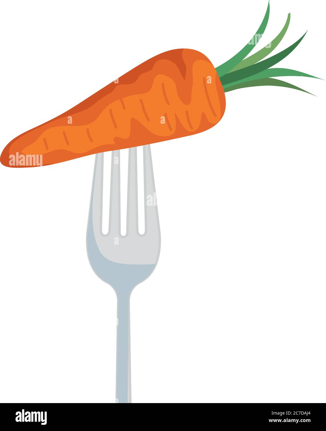 carrot on fork vector design Stock Vector Image & Art - Alamy