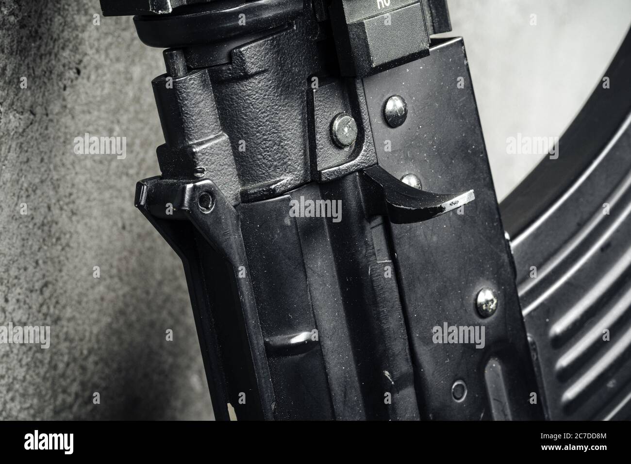 Russian automatic rifle Ak-47 close up, military weapon Stock Photo - Alamy