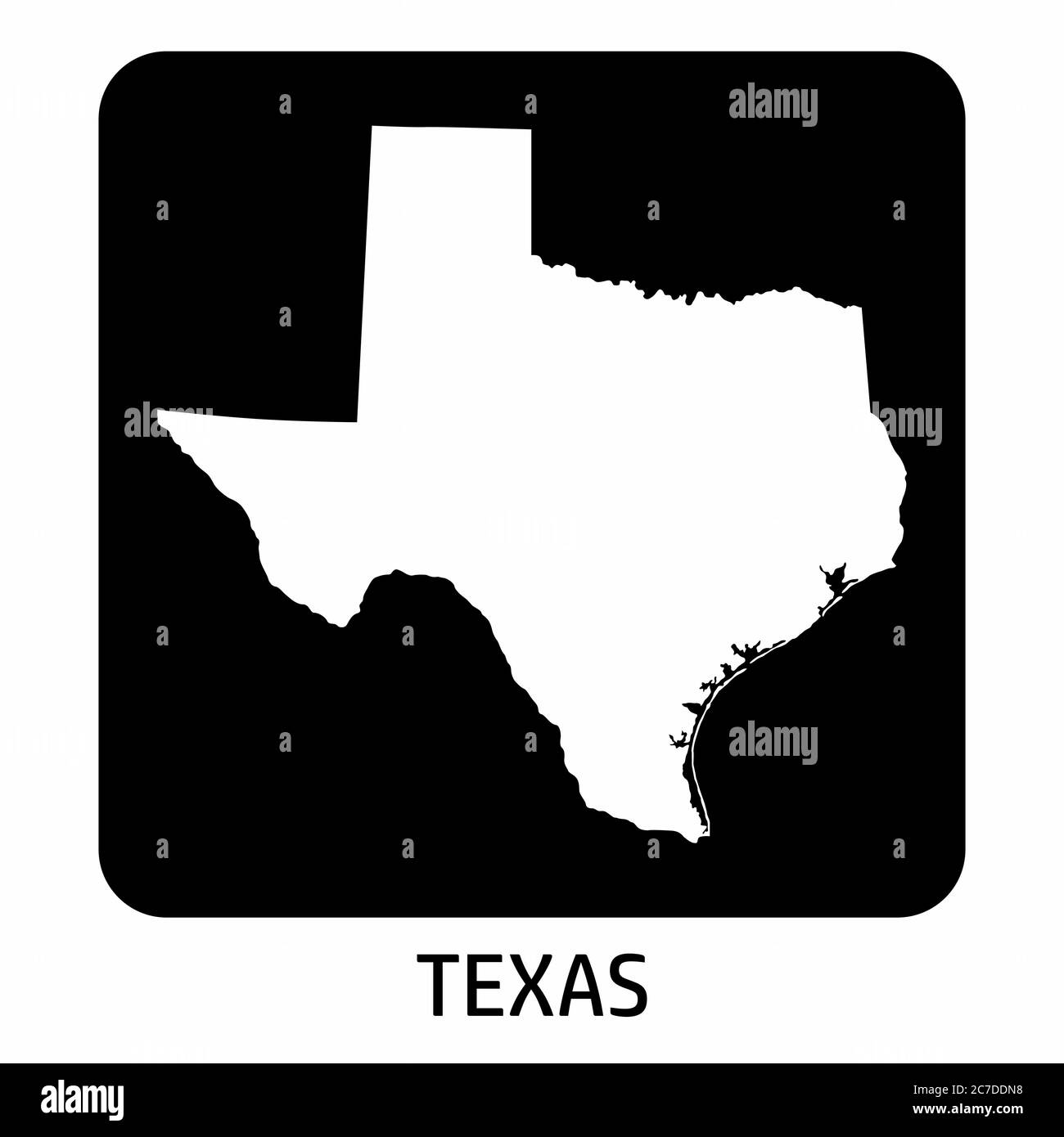 Texas map icon Stock Vector