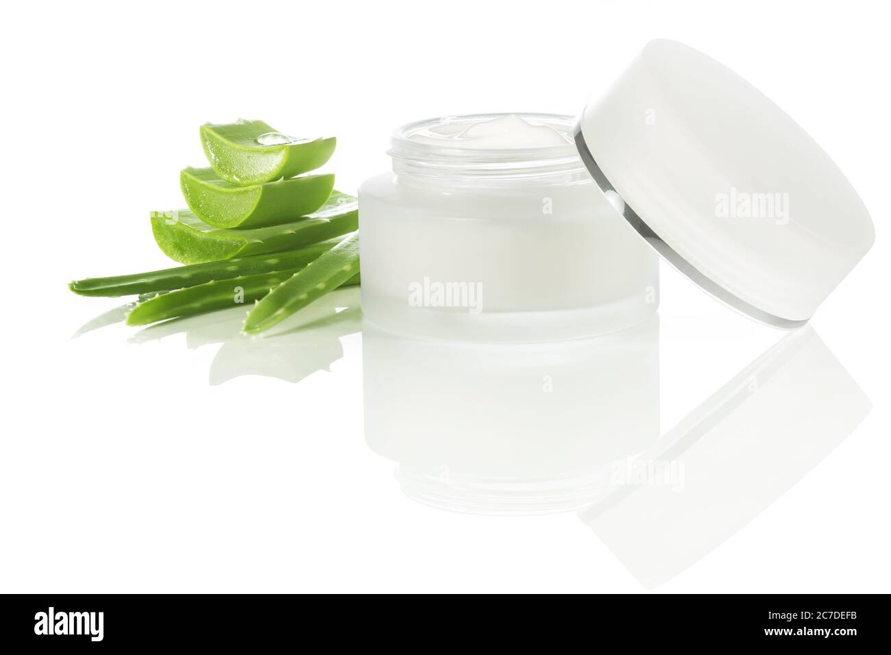 aloe vera and moisturizer isolated on white background Stock Photo Alamy