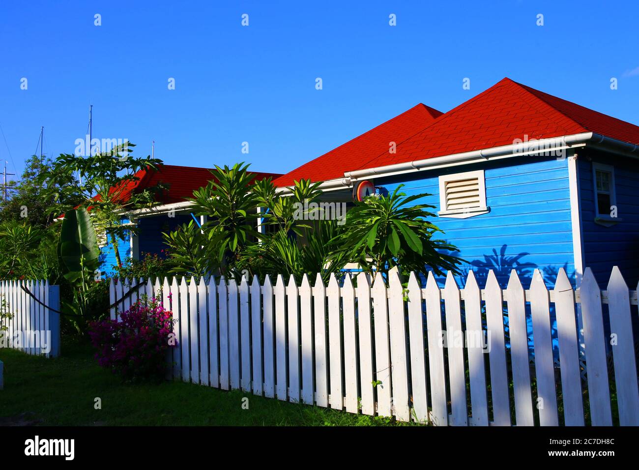 Cute vacation house in the English Harbour in Antigua Stock Photo Alamy