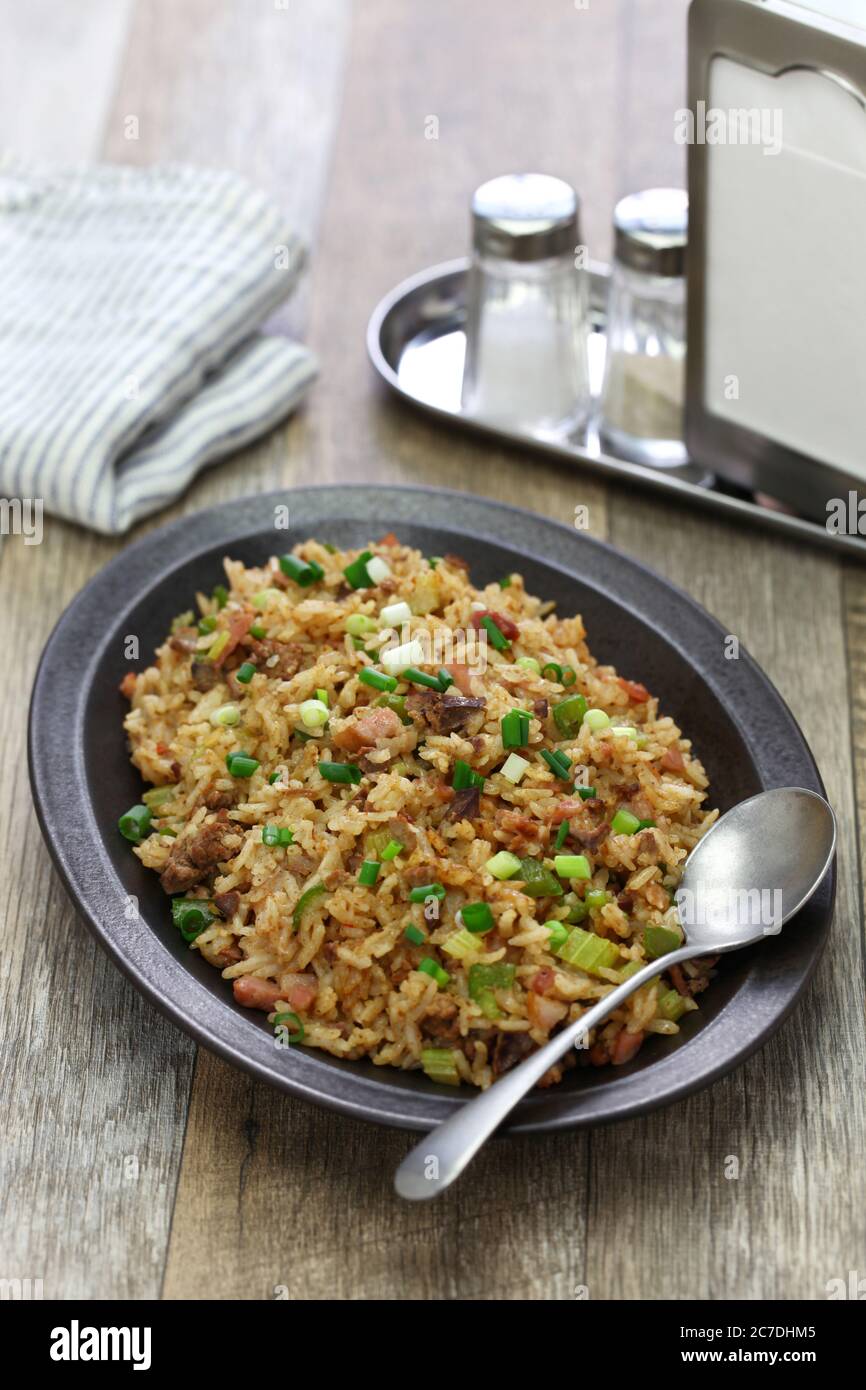 classic cajun dirty rice, southern food Stock Photo Alamy