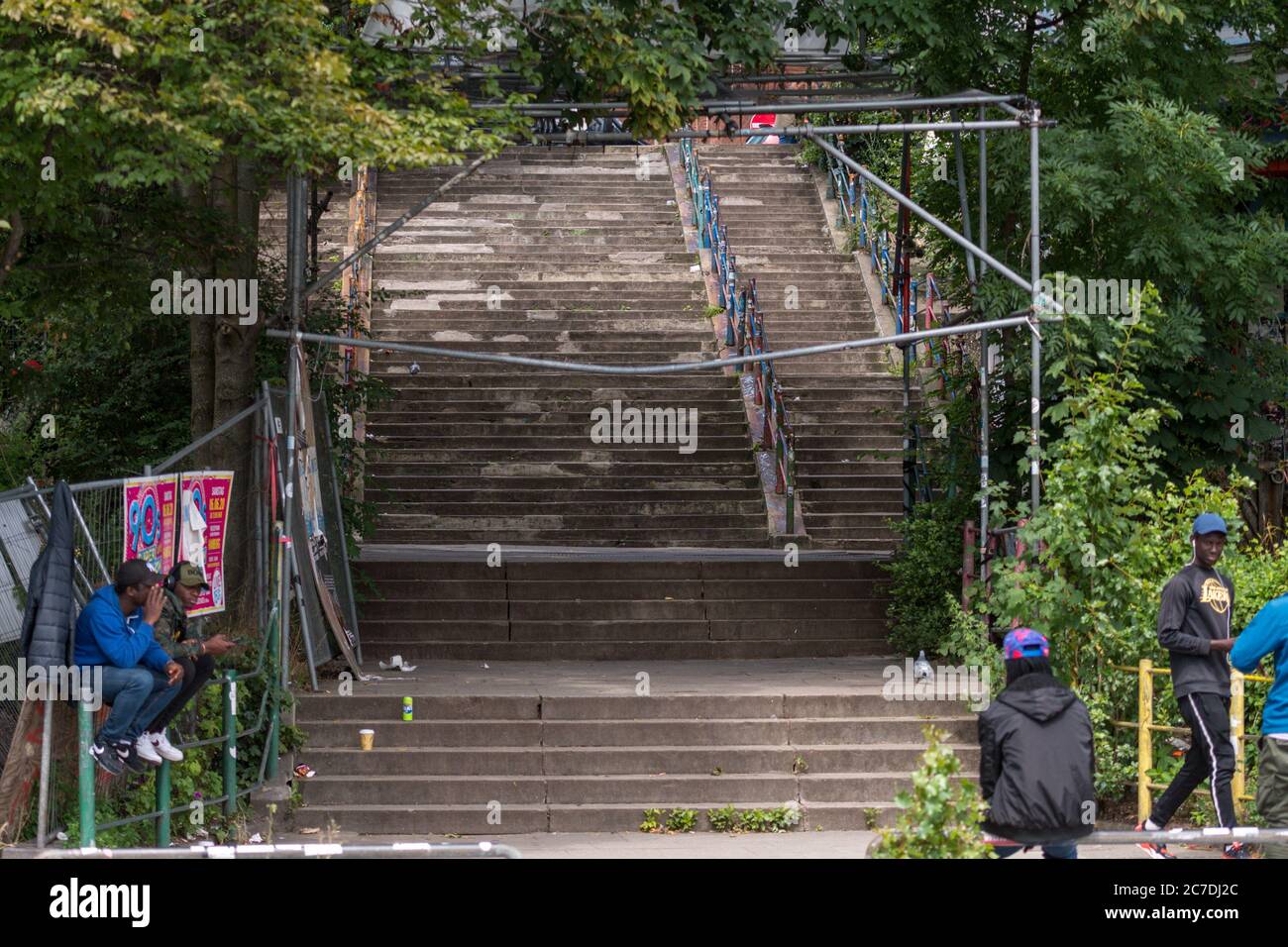 Hafentreppe, Hamburg, St. Pauli, Hafenstraße, Hafen, Drogenumschlagsplatz, Racial Profiling, 13.07.2020 Stock Photo