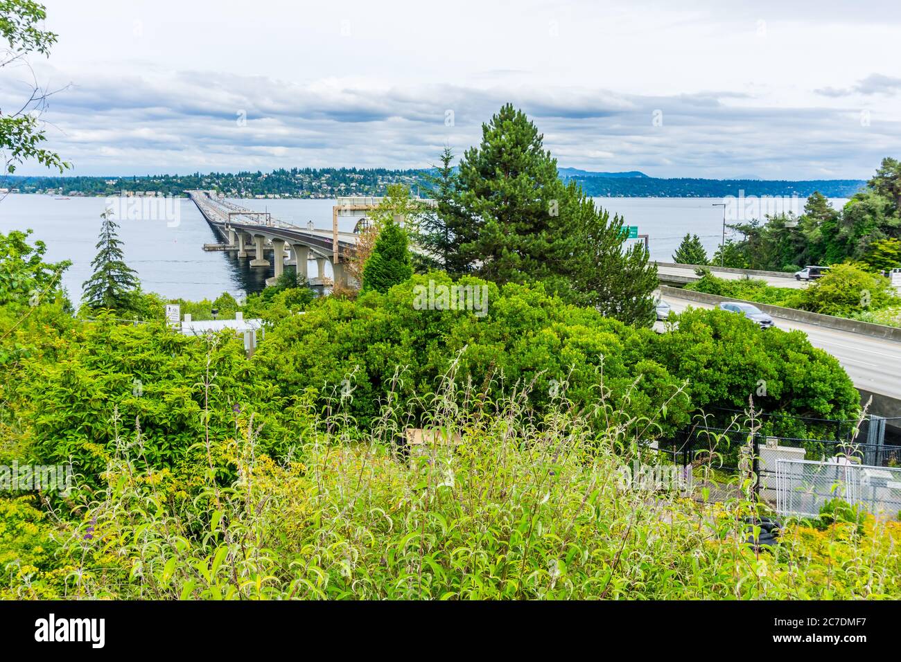 Interstate 90 floating bridges in Seattle, Washington Stock Photo - Alamy