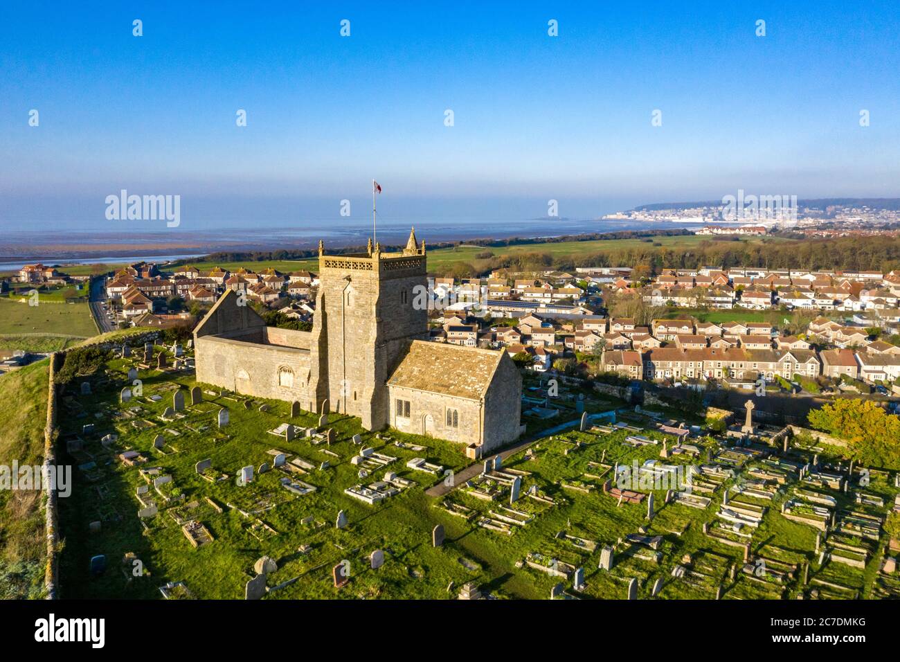 Uphill Hill and the Boatyard at Weston Super Mare Stock Photo Alamy