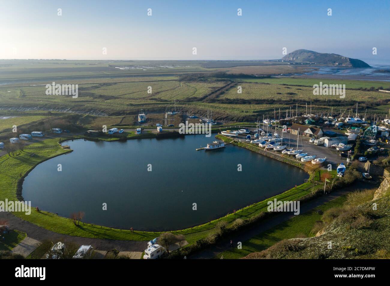 Uphill Hill and the Boatyard at Weston Super Mare Stock Photo Alamy