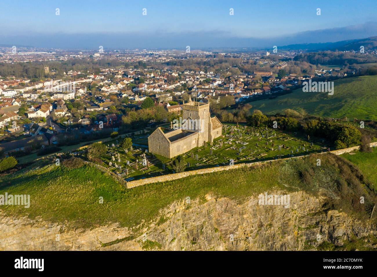Uphill Hill and the Boatyard at Weston Super Mare Stock Photo Alamy