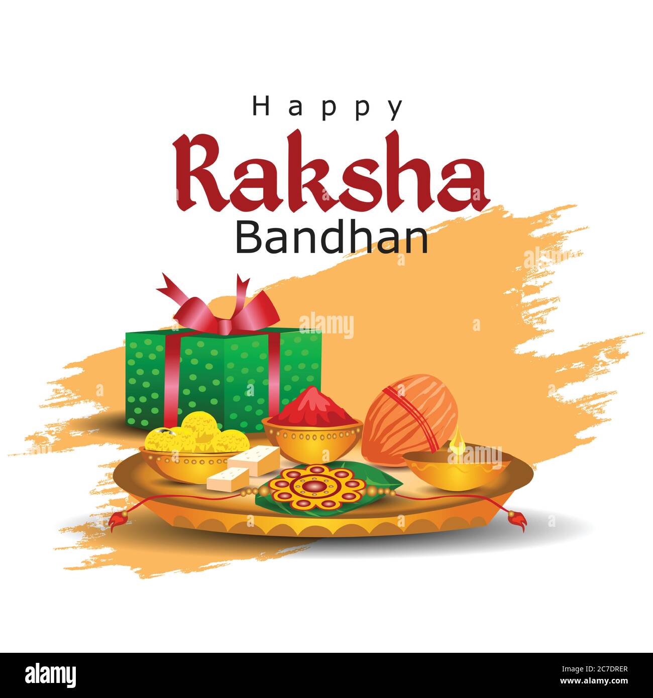 Happy Raksha Bandhan celebration concept. Beautiful decorated ...