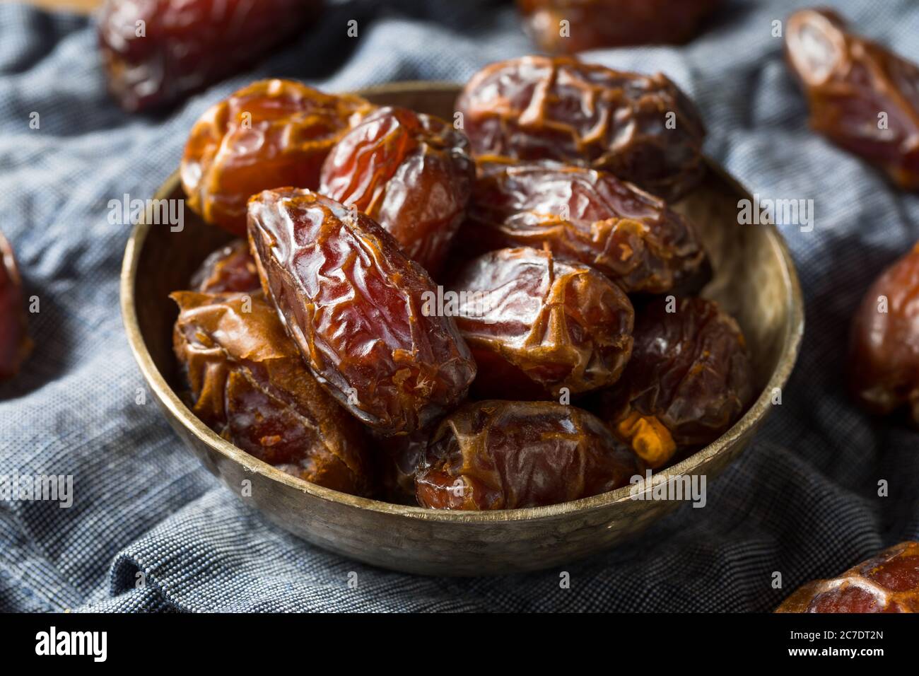 Organic Dry Red Dates in a Bowl Stock Photo Alamy