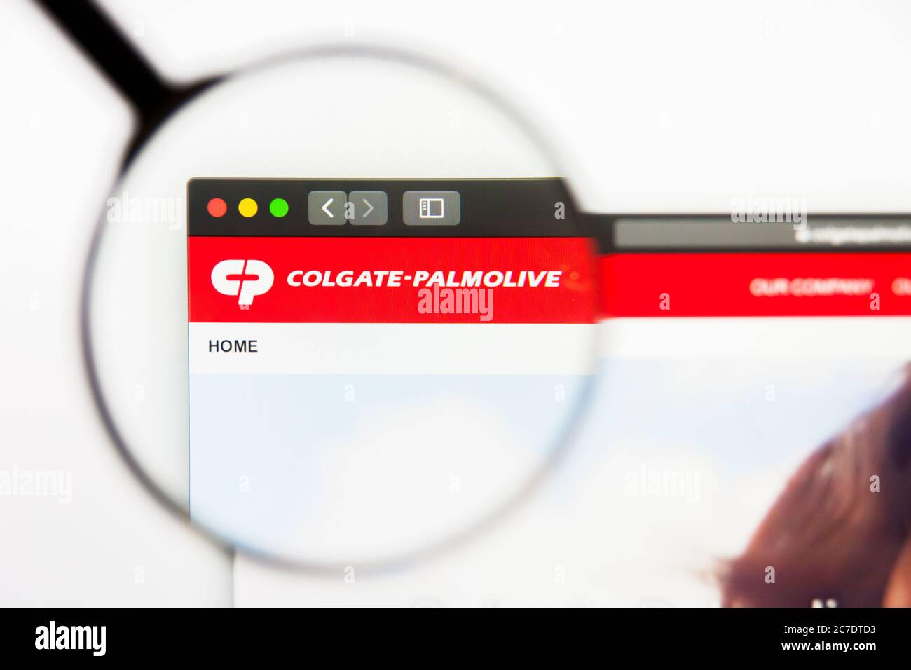 Los Angeles, California, USA - 13 March 2019: Illustrative Editorial, Colgate-Palmolive website homepage. Colgate-Palmolive logo visible on display Stock Photo