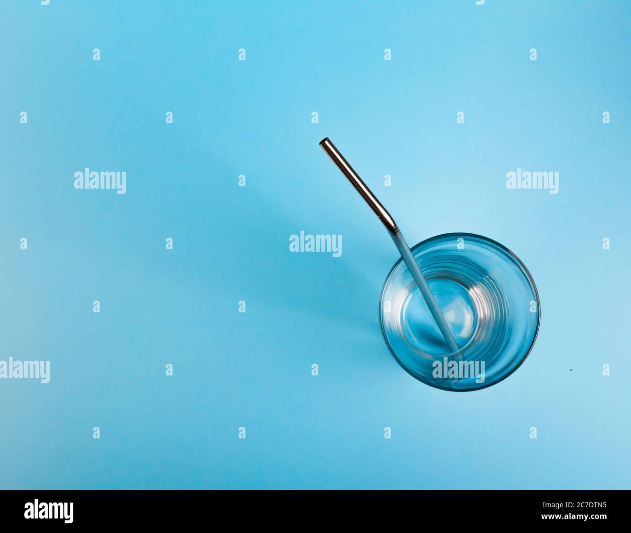 Drinking metal straws for summer cocktails. Zero waste organic ecology