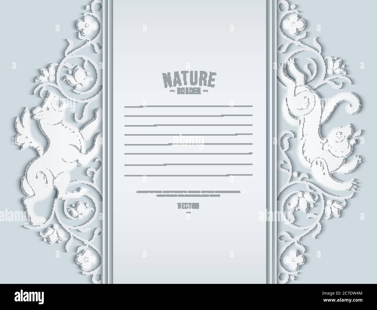 Vector nature and animal vintage border Stock Vector Image & Art - Alamy