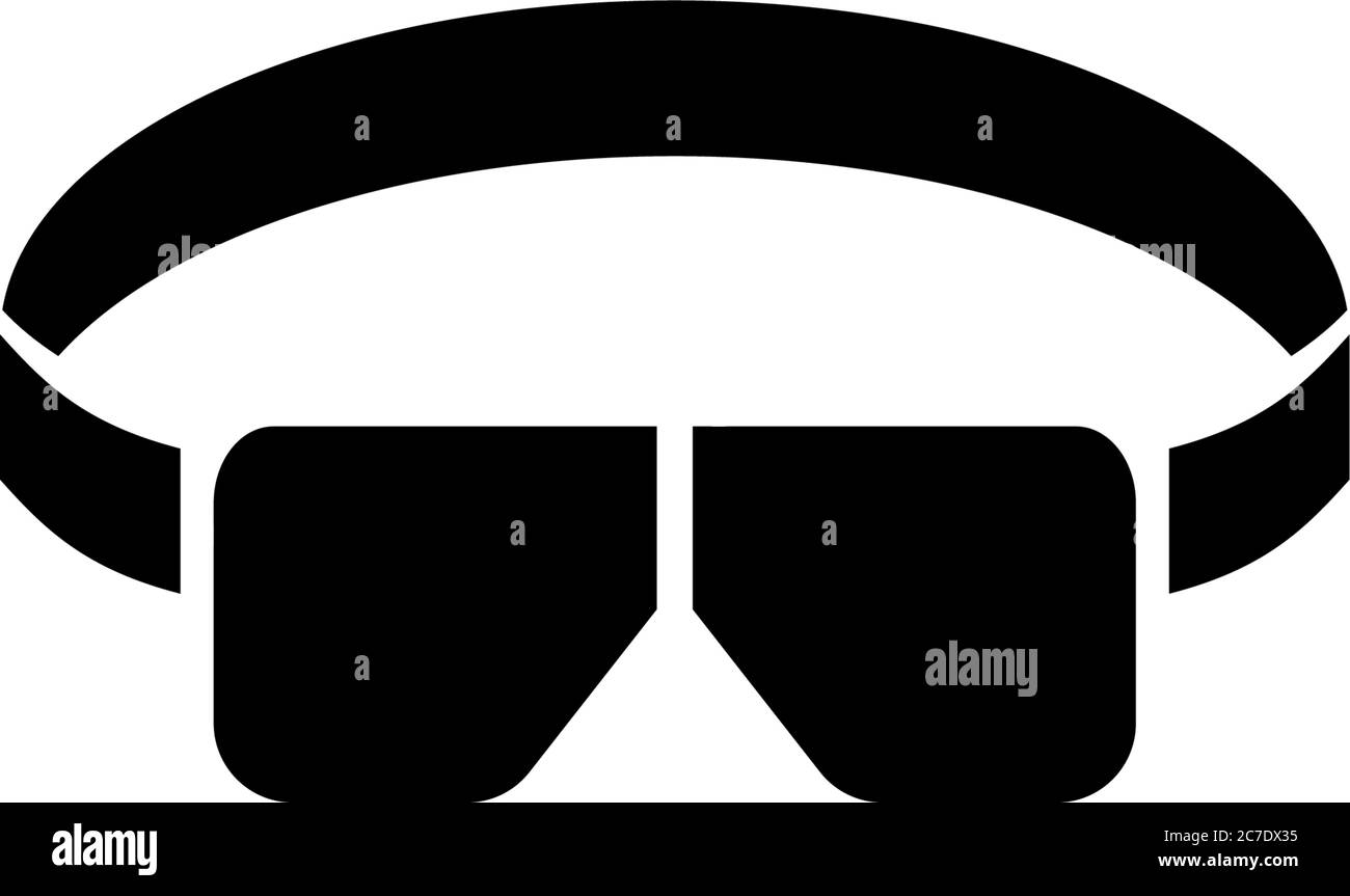 Welder Glasses Tinted, Goggles Elastic Band. Flat Vector Icon