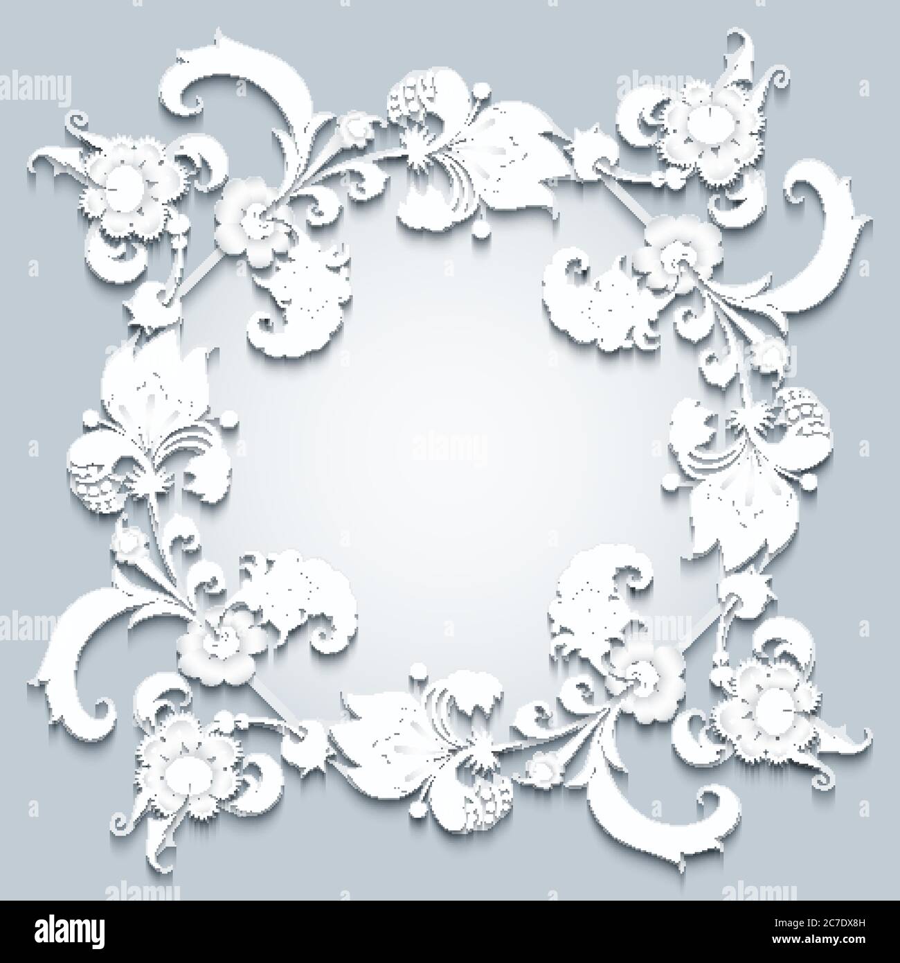 Floral vector vintage border Stock Vector Image & Art - Alamy