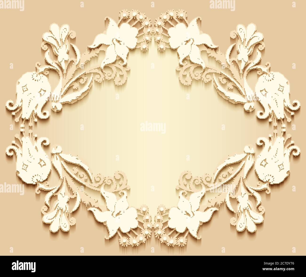 Floral vector vintage border Stock Vector Image & Art - Alamy
