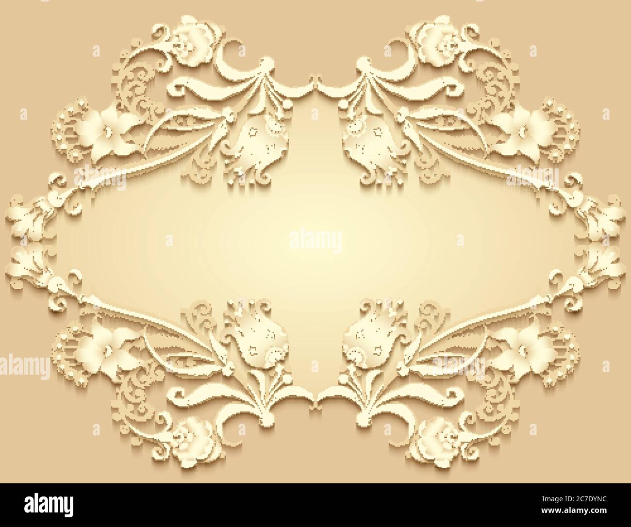 Floral vector vintage border Stock Vector Image & Art - Alamy