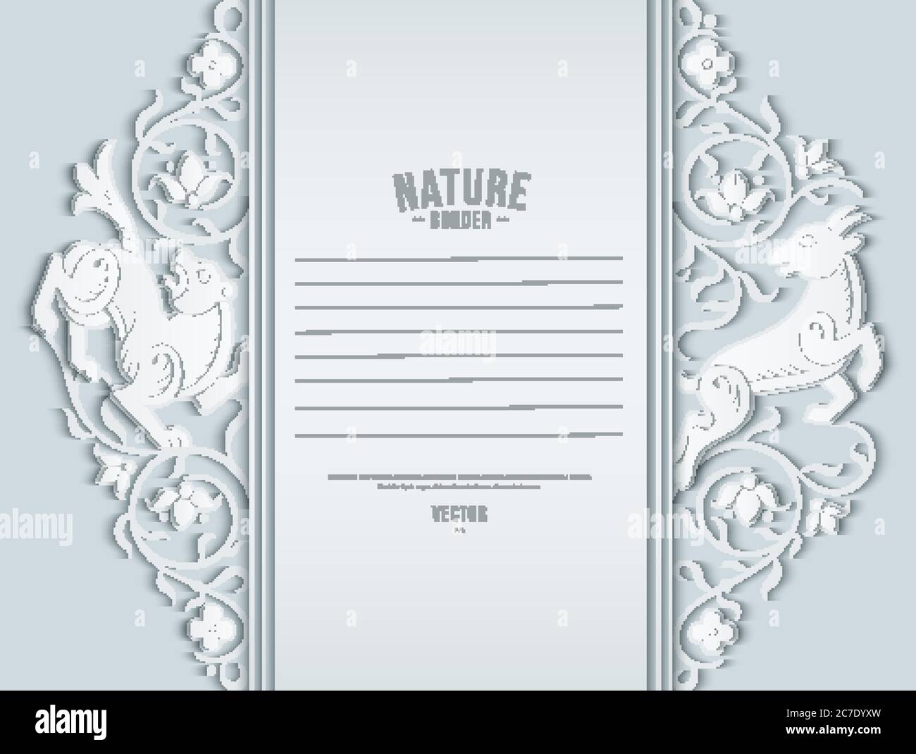 Vector nature and animal vintage border Stock Vector Image & Art - Alamy