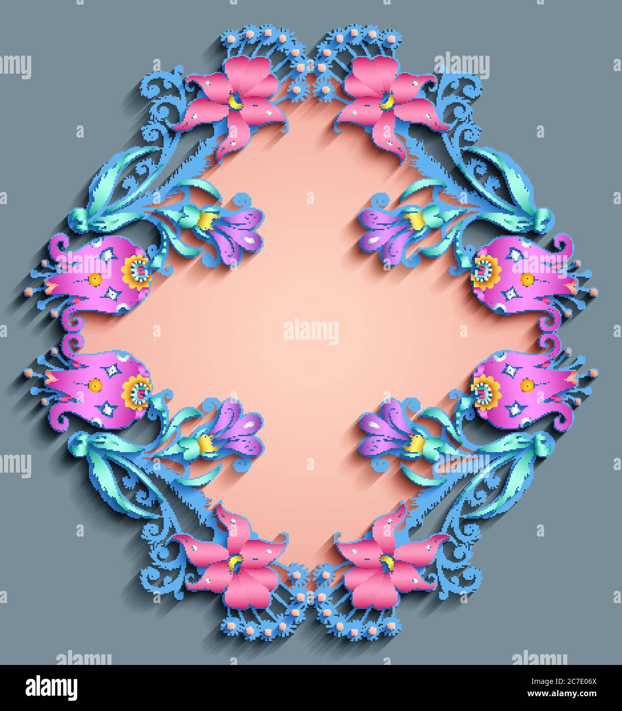 Floral hand drawn vector border Stock Vector Image & Art - Alamy