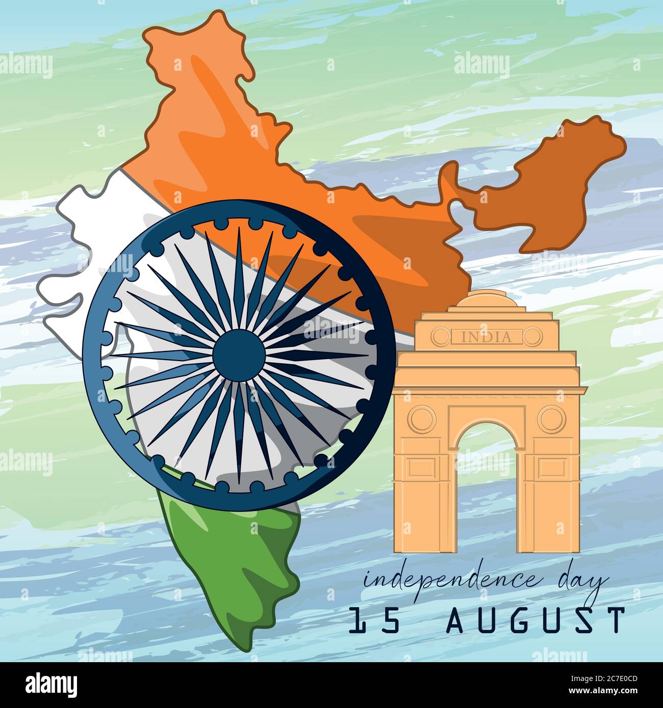 Happy independence day of India. Independence day card - Vector Stock ...