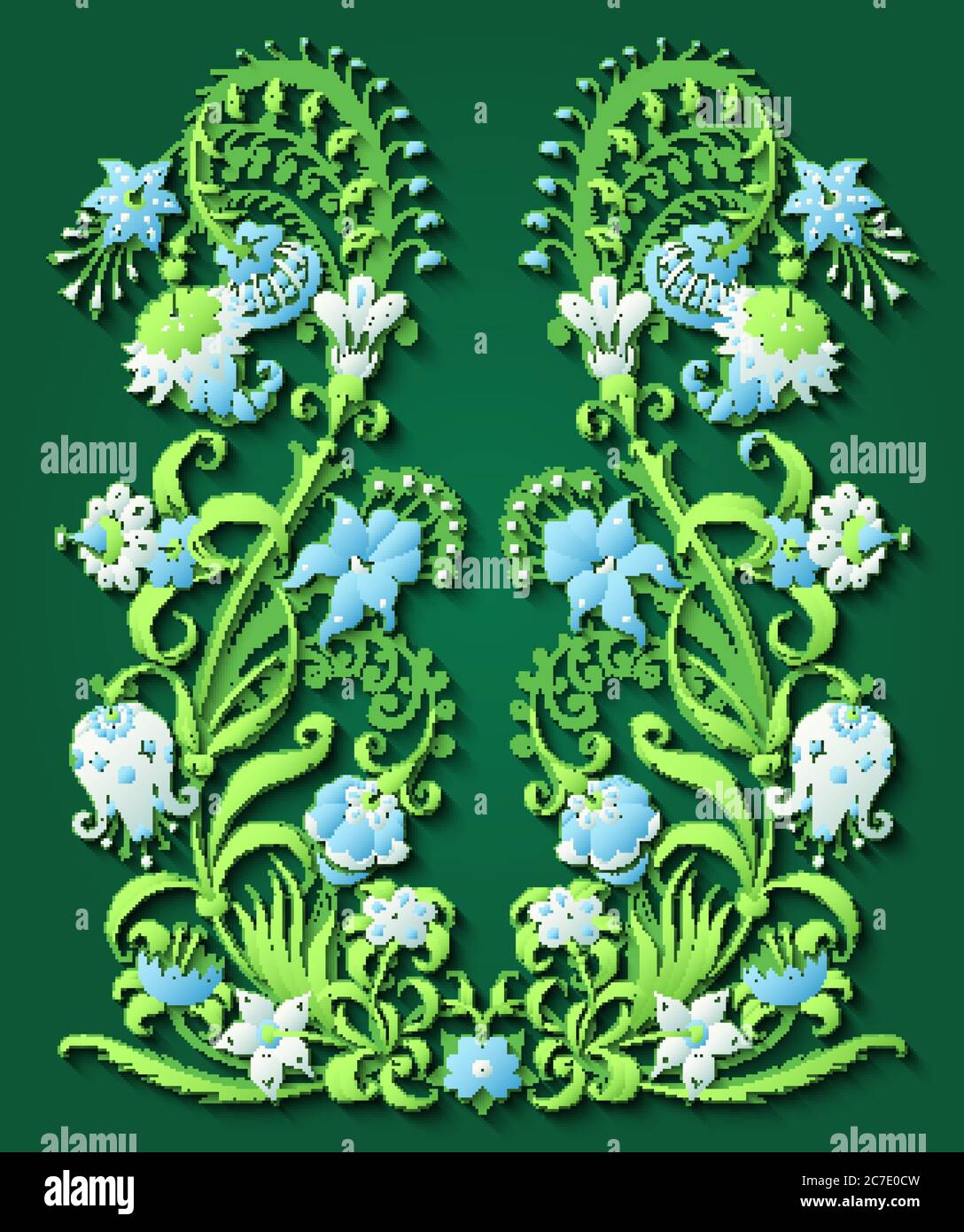 Floral hand drawn vector vintage illustration Stock Vector Image & Art