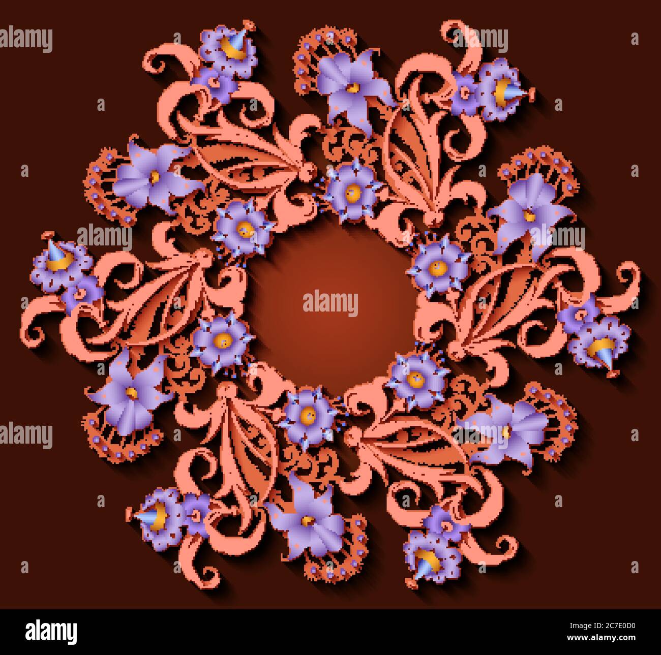 Floral hand drawn vector border Stock Vector Image & Art - Alamy