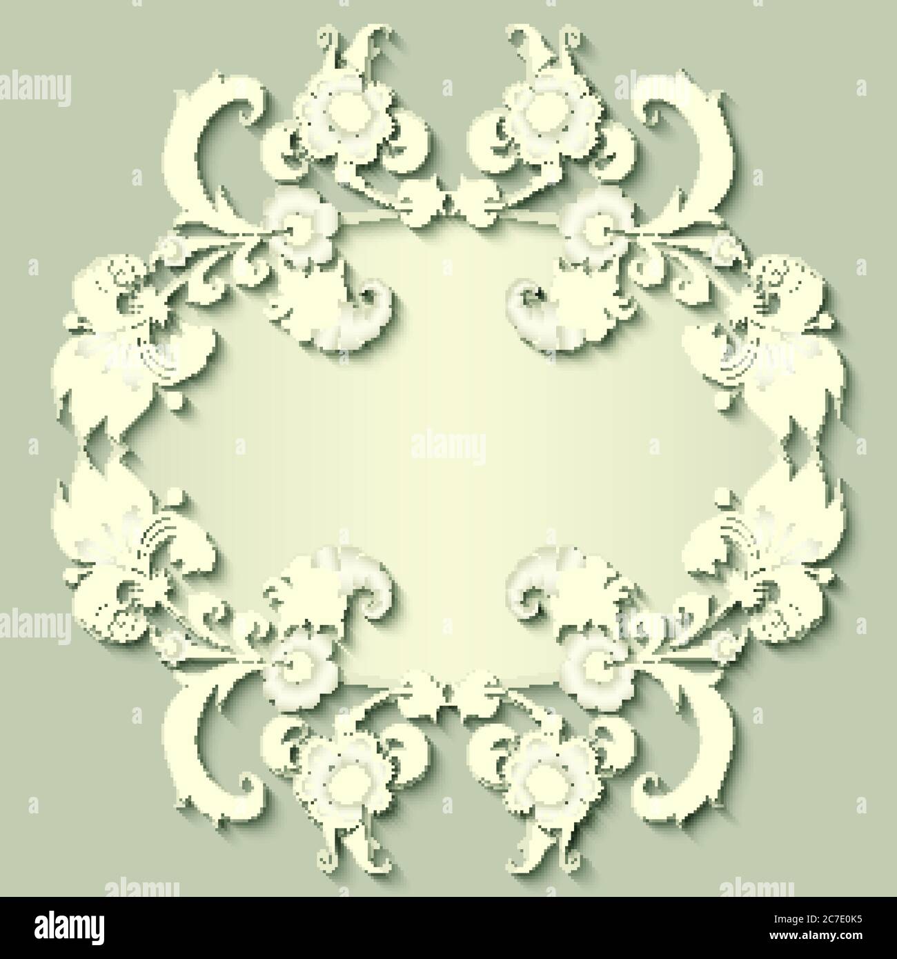 Floral vector vintage border Stock Vector Image & Art - Alamy