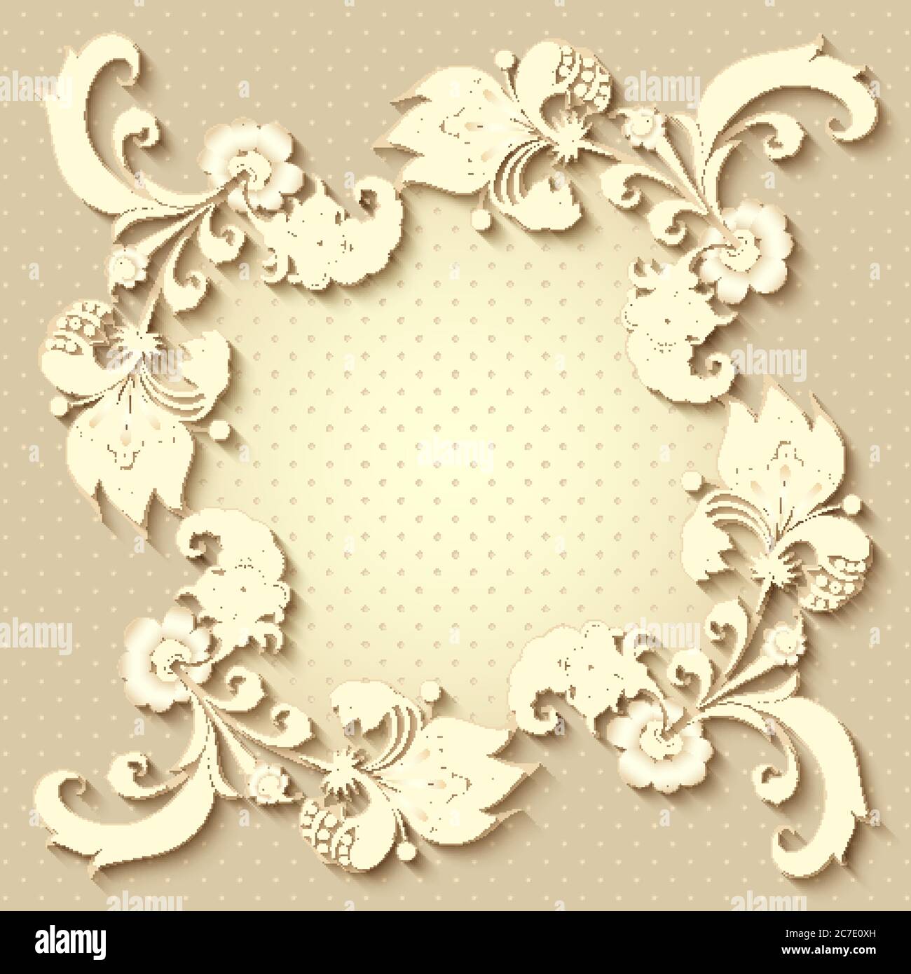 Floral vector vintage border Stock Vector Image & Art - Alamy