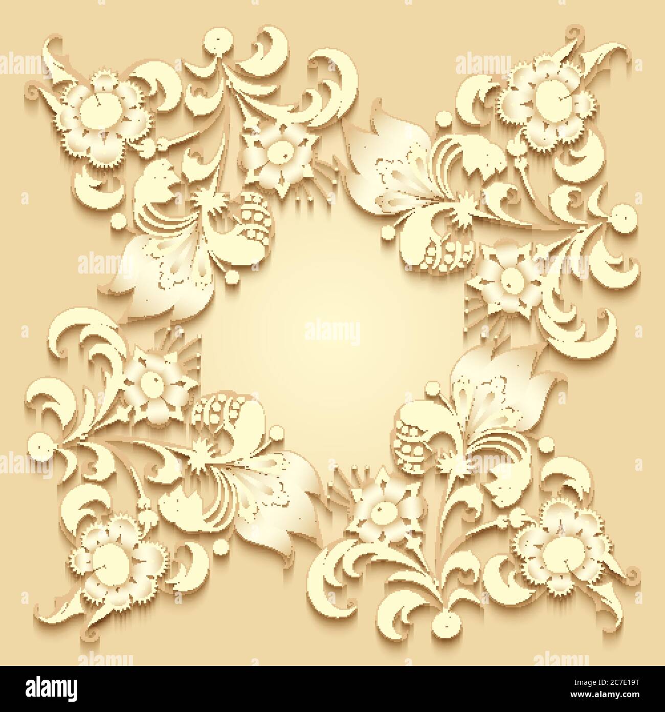 Floral vector vintage border Stock Vector Image & Art - Alamy