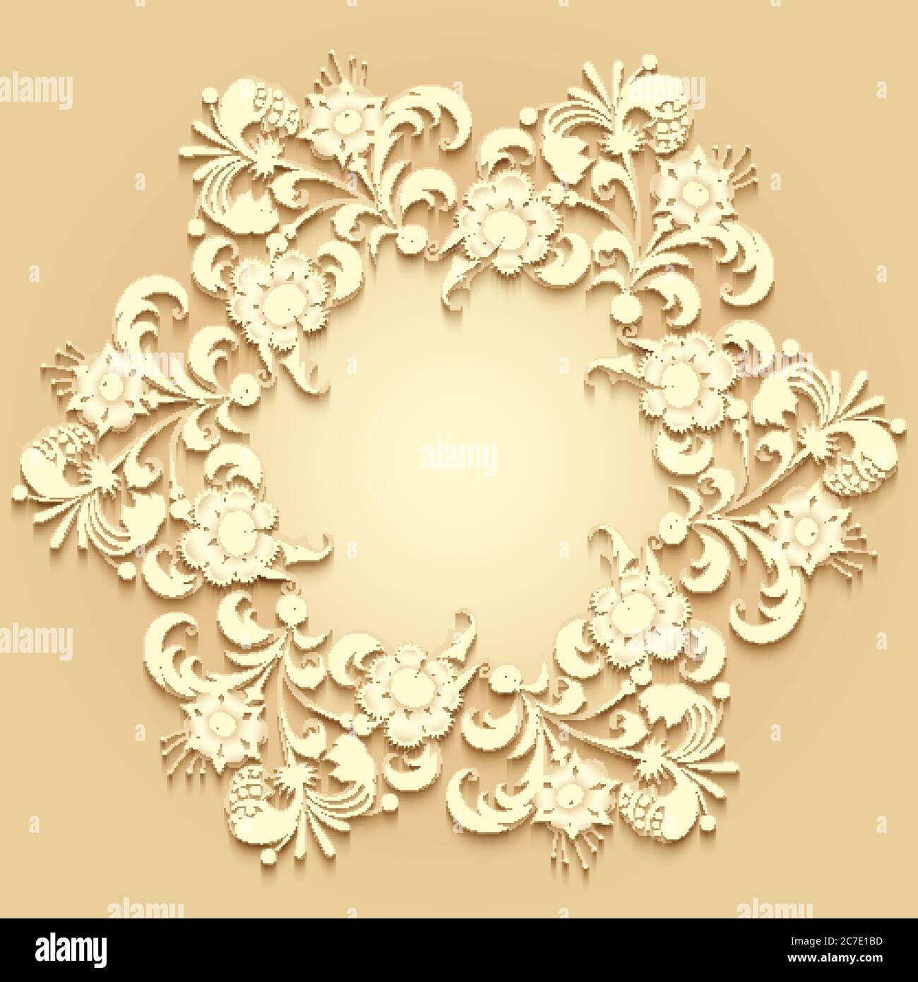 Floral vector vintage border Stock Vector Image & Art - Alamy