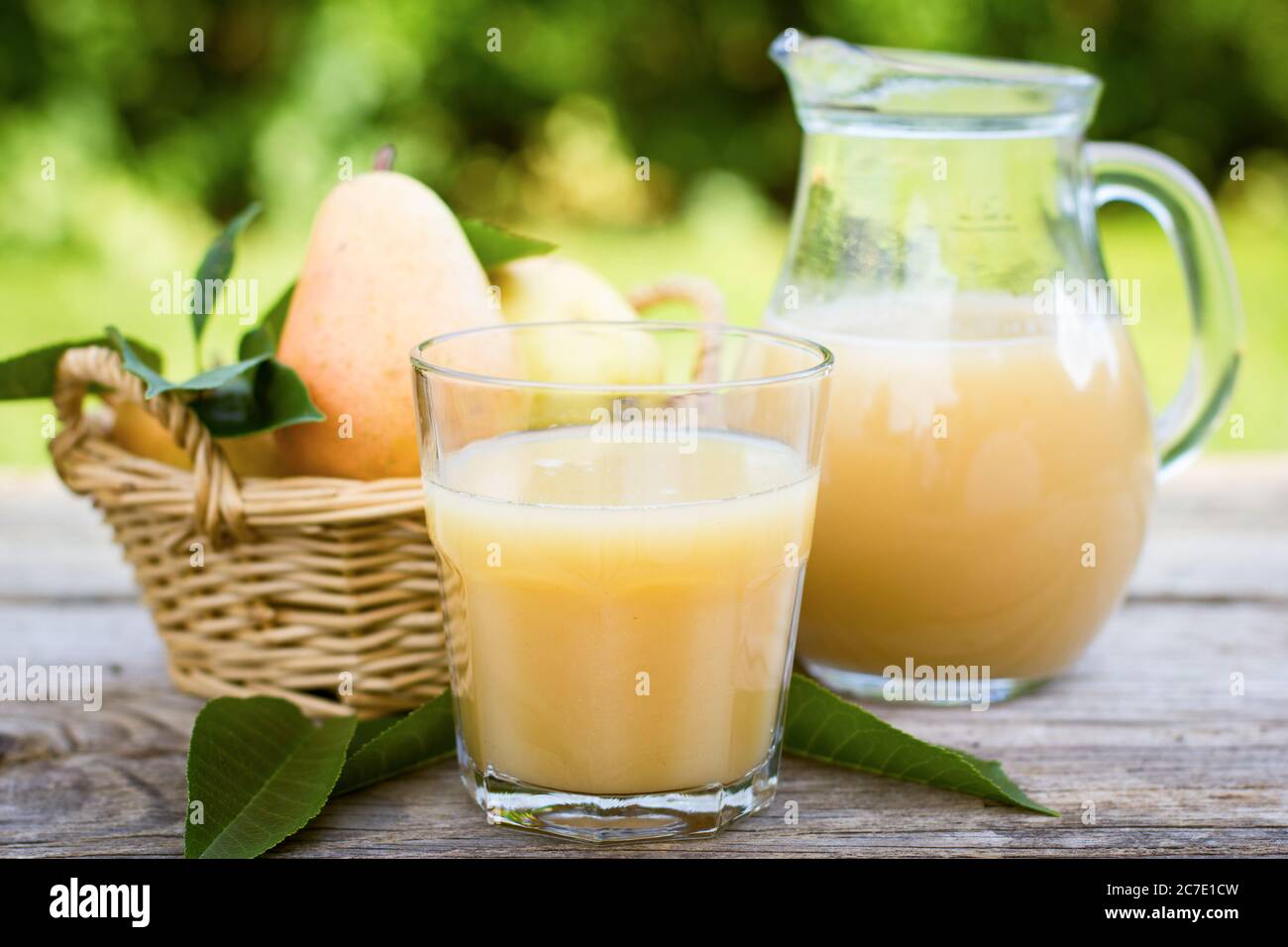 Pear juice in glass hi-res stock photography and images - Alamy