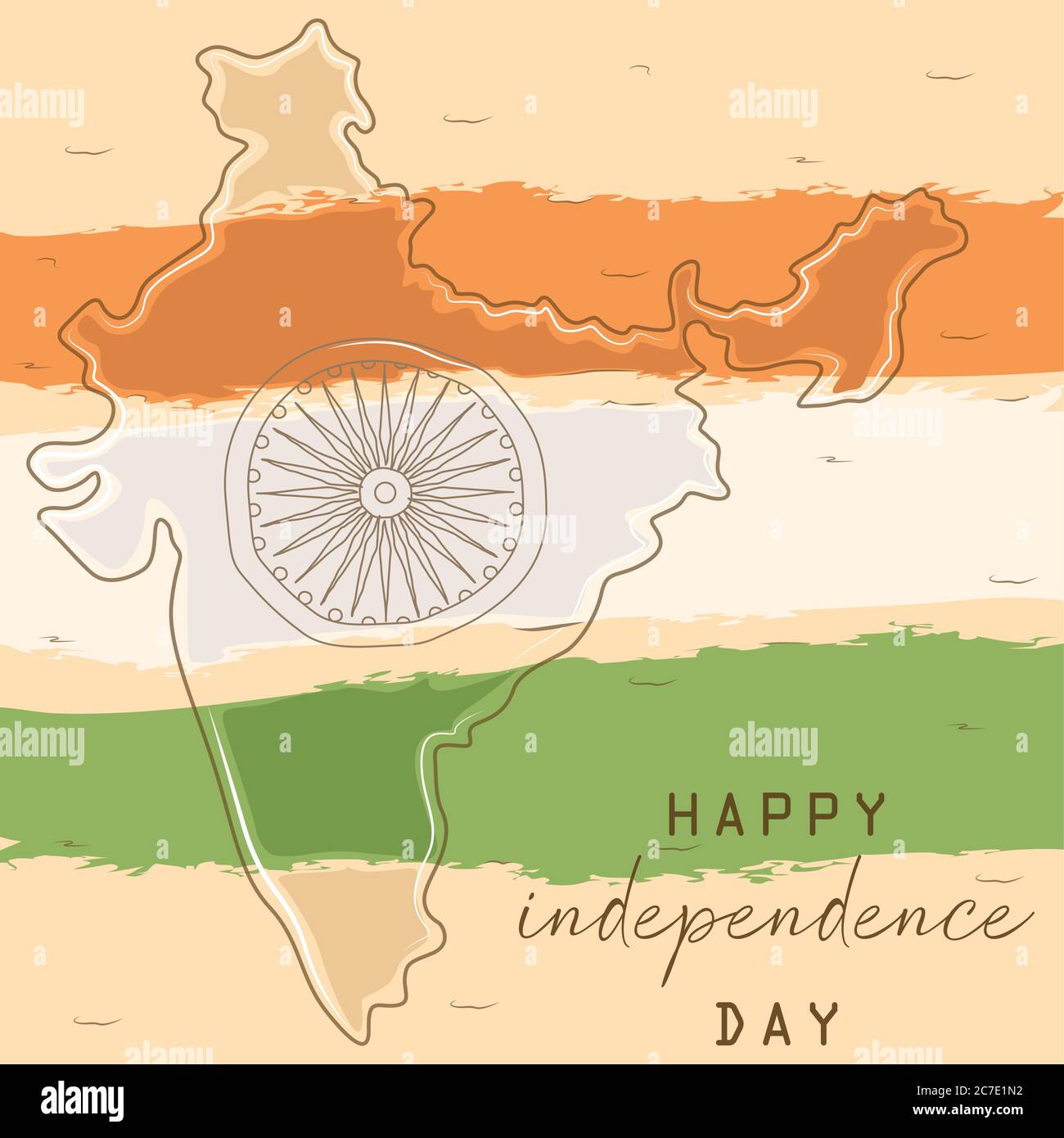 Happy independence day of India. Independence day card - Vector Stock ...