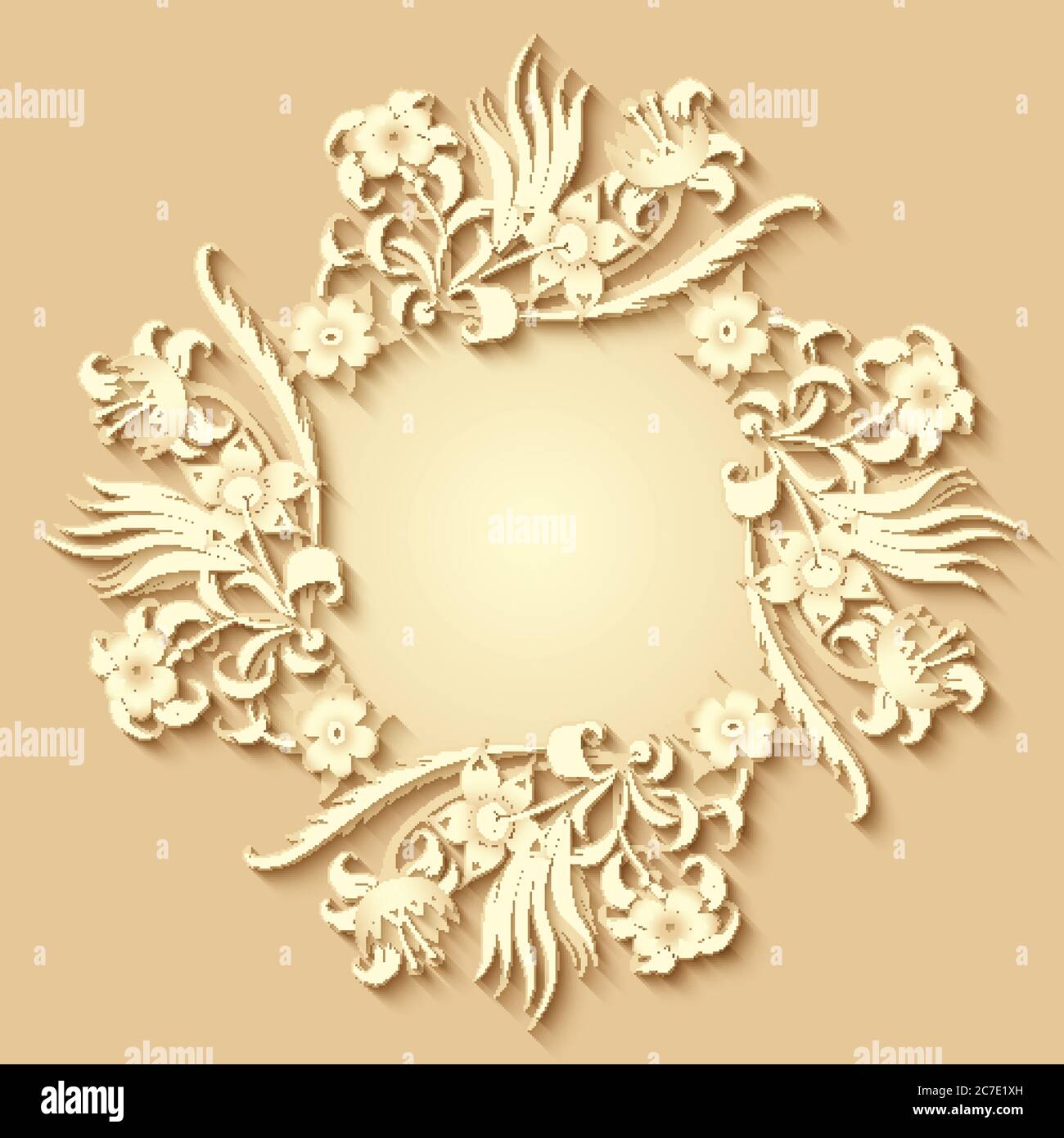 Floral vector vintage border Stock Vector Image & Art - Alamy