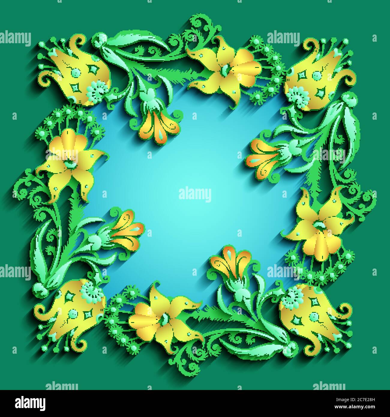 Floral hand drawn vector border Stock Vector Image & Art - Alamy