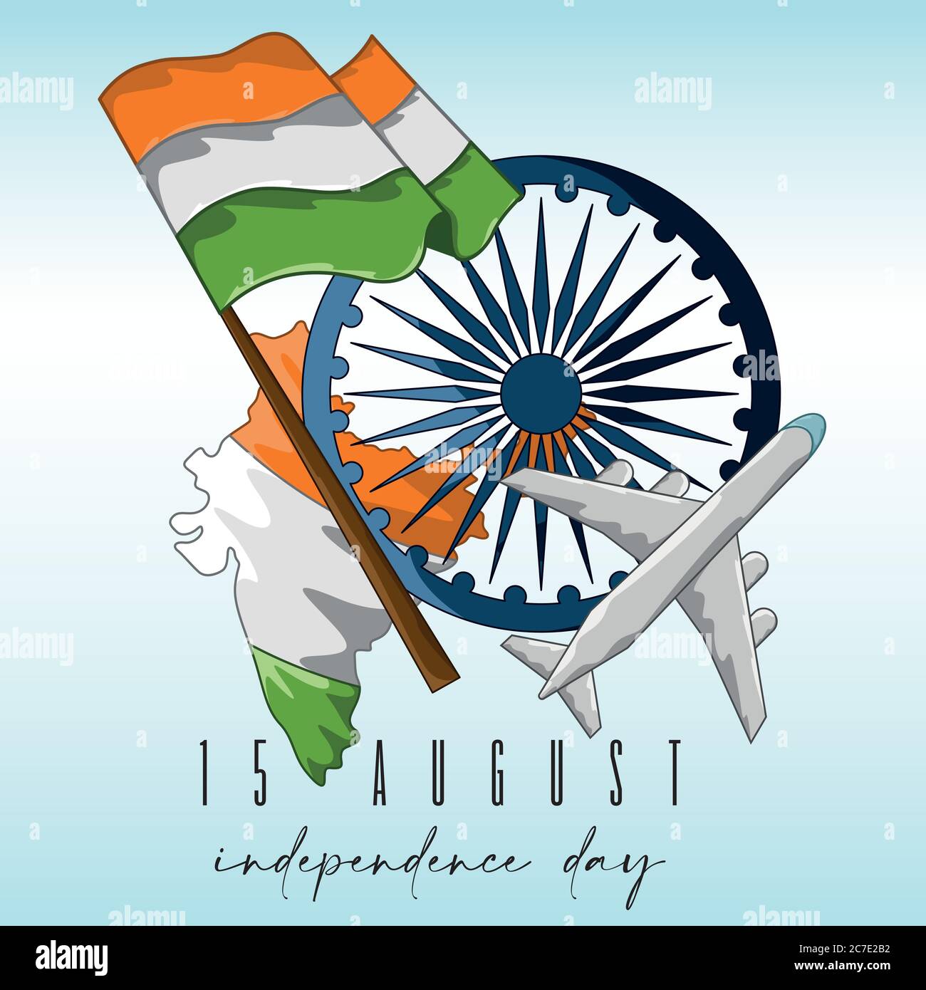 Happy independence day of India. Independence day card - Vector Stock ...