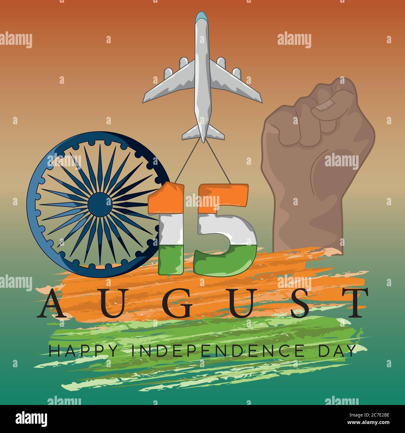 Happy independence day of India. Independence day card - Vector Stock ...