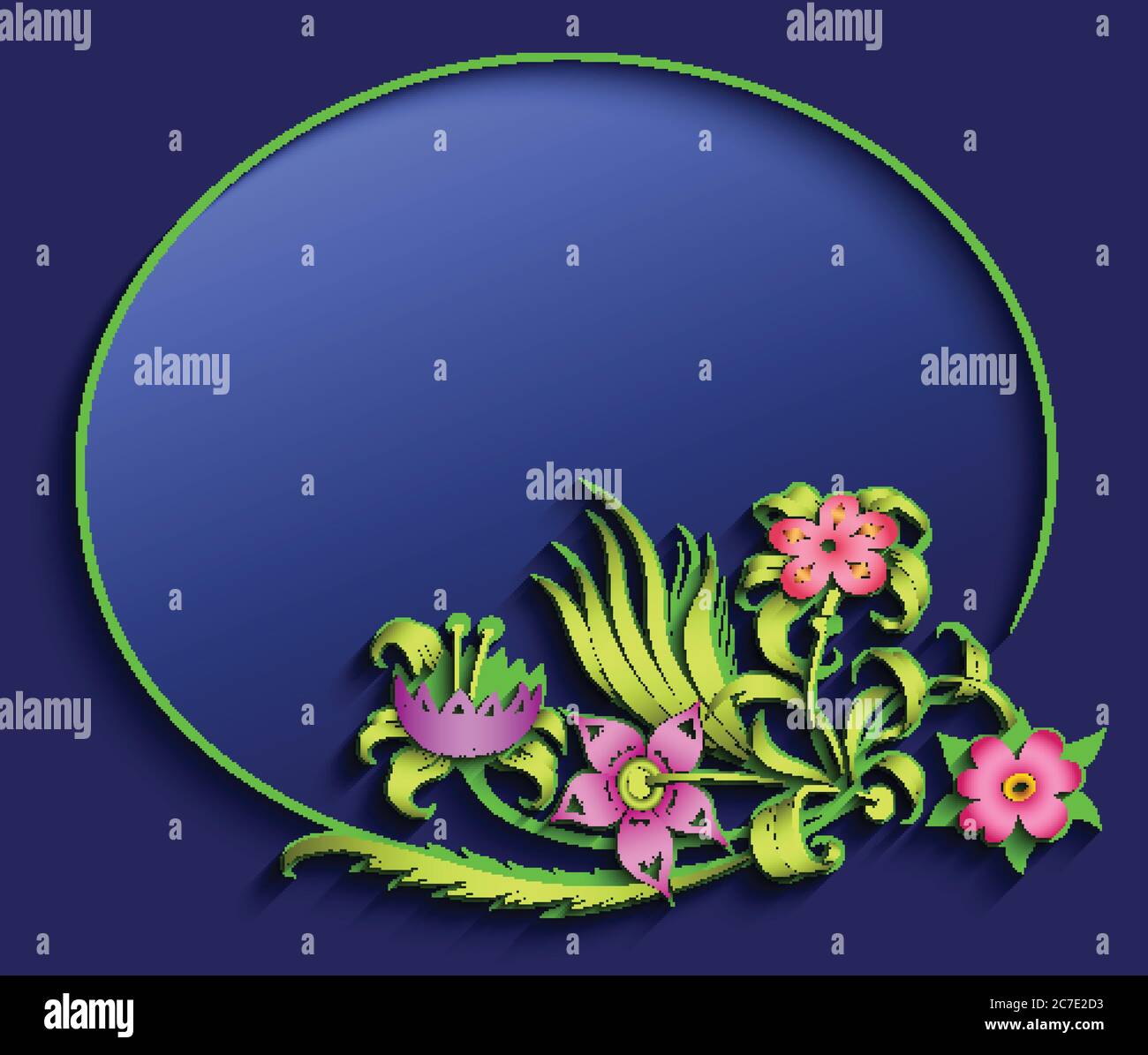 Floral hand drawn vector vintage illustration Stock Vector Image & Art ...